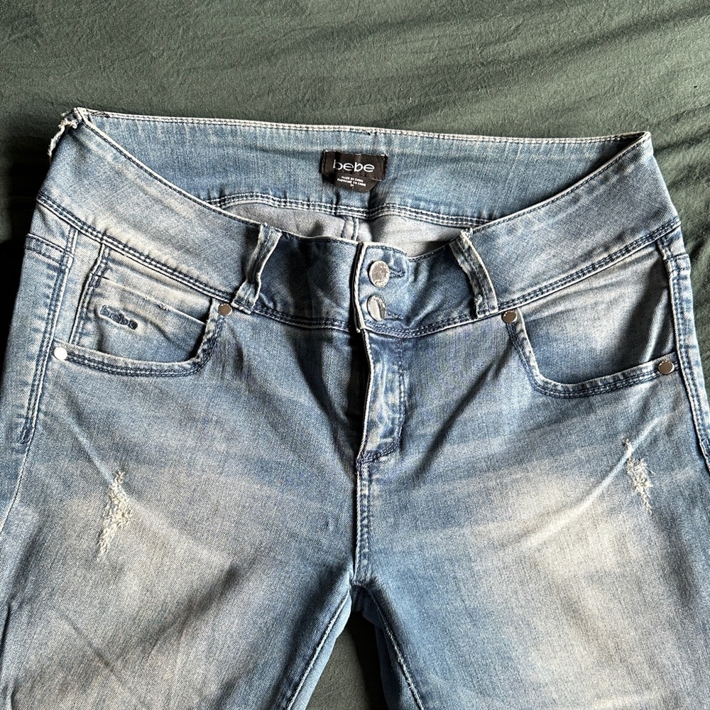 Bebe low Rise Light Blue Jeans